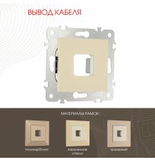 Вывод кабеля Arte Milano 203.49-1.shampan