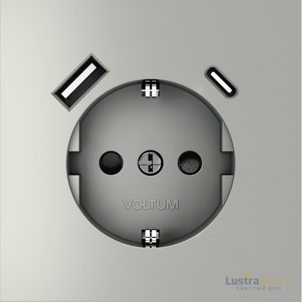 Розетка с USB, A+C Voltum S70 VLS040505