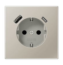 Розетка 2K+З USB Typ AC Jung ES1520-15CA