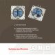 Розетка телефонная RJ11 + компьютерная RJ45 Arte Milano 203.44-1.silver