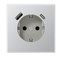 Розетка 2K+З USB Typ AC Jung AL1520-15CA