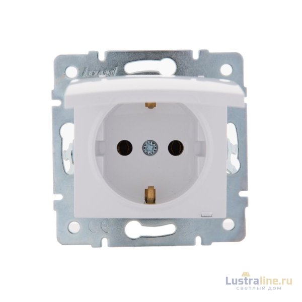Розетка с/з с крышкой Lezard Karina 707-0288-123
