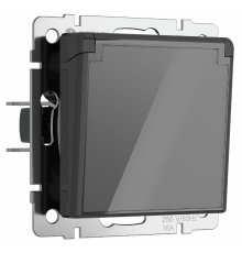 Розетка с заземлением, крышкой и шторками Werkel 4690389197529 W1171244 a064092