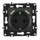 Розетка с заземлением, шторками + 2 USB Arte Milano 217.47-1.black