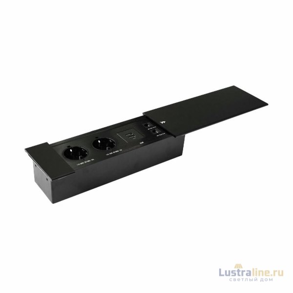 Блок розеток JX (Slide Top) (2 секции RJ-45 + 2 USB с кабелем питания) Mebax 00-00002891