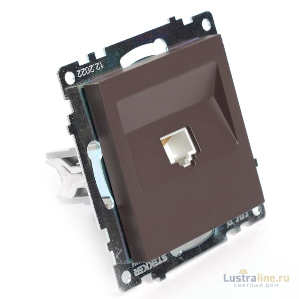 Розетка компьютерная 1-местная RJ-45 Stekker Катрин GLS00-7107-04 49023
