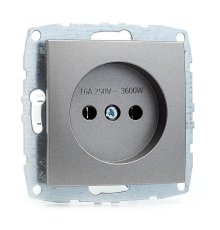 Розетка без земли Mono Electric Despina-Larissa 16А 250В антрацит 500-002422-116