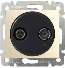 Розетка TV-R проходная Legrand Valena слоновая кость 774334