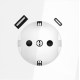 Розетка с USB, A+C Voltum S70 VLS040501