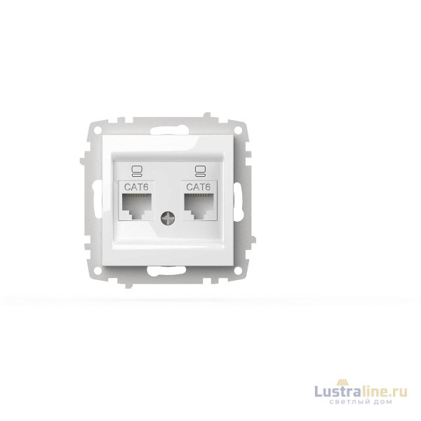 Розетка компьютерная двухместная ( Cat 6) ELBI Zena Vega 609-015600-248