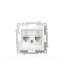 Розетка компьютерная двухместная ( Cat 6) ELBI Zena Vega 609-015600-248