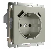 Розетка с/з шторками и USB тип A+C Werkel W1271704 4690389211997 a069465