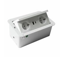 Блок розеток LK-DMS-742 (2 секции полуавтоматический 2 USB беспроводная зарядка) Mebax 00-00002869