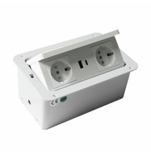 Блок розеток LK-DMS-742 (2 секции полуавтоматический 2 USB беспроводная зарядка) Mebax 00-00002869