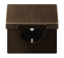 Розетка 2K+З с крышкой Jung ME1520KLAT