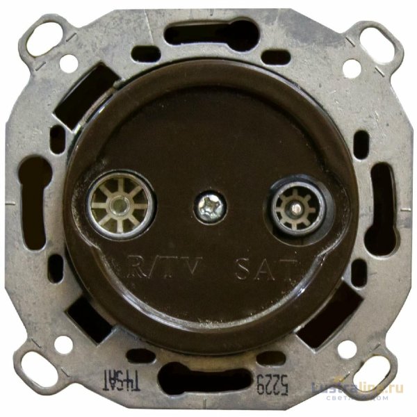 Розетка TV/R-SAT проходная Bironi Шедель B3-304-22