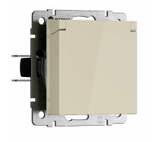 Розетка с защитной крышкой и шторками Werkel W1171203 4690389213151 a069595