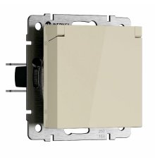 Розетка с защитной крышкой и шторками Werkel W1171203 4690389213151 a069595