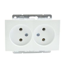 Розетка двойная без земли Mono Electric Despina-Larissa 16А 250В слоновая кость 500-000105-121