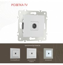Розетка TV Arte Milano 203.43-1.silver