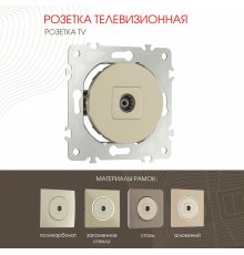 Розетка TV Arte Milano 202.43-1.shampan