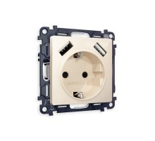 Комплект механизма розетки 2USB A+A 18W (быстрая зарядка) с/з Ambrella Volt Alfa MA309010