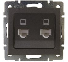 Розетка компьютерная двойная Lezard Rain 703-4188-141