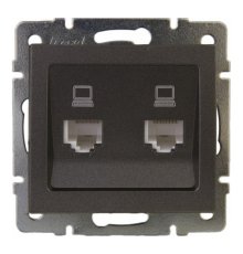 Розетка компьютерная двойная Lezard Rain 703-4188-141