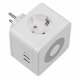 Разветвитель сетевой с выключателем Uniel S-GES2-16SBUC WHITE UL-00011245