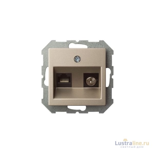 Розетка телевизионная и компьютерная (TV+Rj45) Liregus Epsilon 28-315
