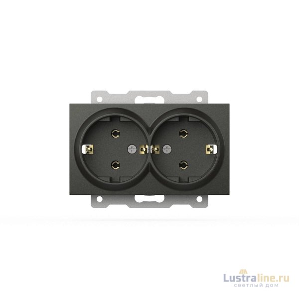 Розетка двухместная с заземлением ELBI Zena Vega 609-011100-907