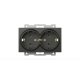 Розетка двухместная с заземлением ELBI Zena Vega 609-011100-907