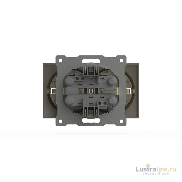 Розетка двухместная с заземлением ELBI Zena Vega 609-011400-907 Розетка двухместная с заземлением ELBI Zena Vega 609-011400-907