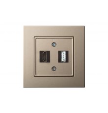 Розетка HDMI и USB Liregus Epsilon 28-3243
