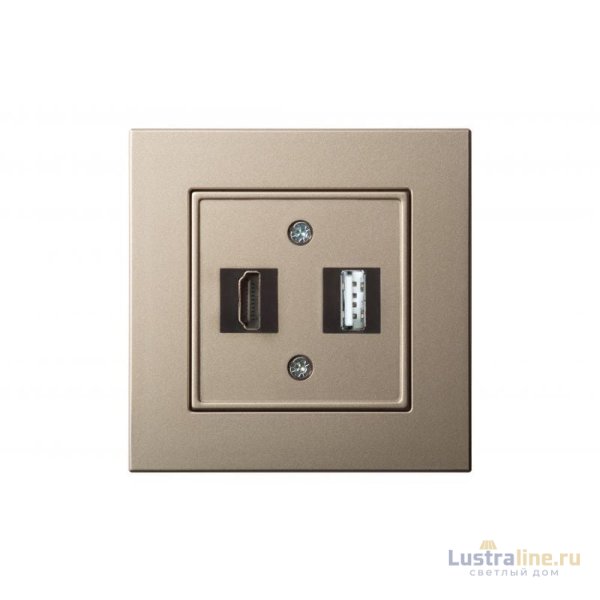 Розетка HDMI и USB Liregus Epsilon 28-3243