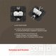 Розетка телефонная RJ11 + компьютерная RJ45 Arte Milano 217.44-1.black