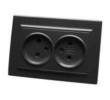 Розетка 2-местная Stekker PST10-9013-03 с защитной шторкой 39478 Розетка 2-местная Stekker PST10-9013-03 с защитной шторкой 39478