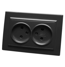 Розетка 2-местная Stekker PST10-9013-03 с защитной шторкой 39478