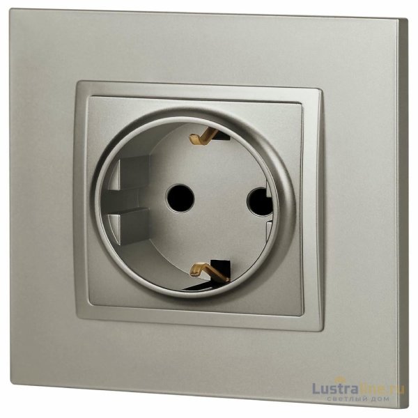 Розетка 2P+E Schuko со шторками Эра Elegance 14-2102-16 Б0065806