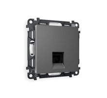 Комплект механизма телефонной розетки RJ-11(4P4C) со шторкой Ambrella Volt Alfa MA662030