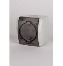 Розетка с крышкой и заземлением ELBI Eva 554-011500-218