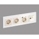 Комплект механизма розетки с/з со шторками Ambrella Volt Alfa MA307010