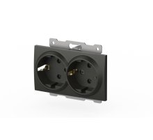 Розетка двухместная с заземлением ELBI Zena Vega 609-011100-907