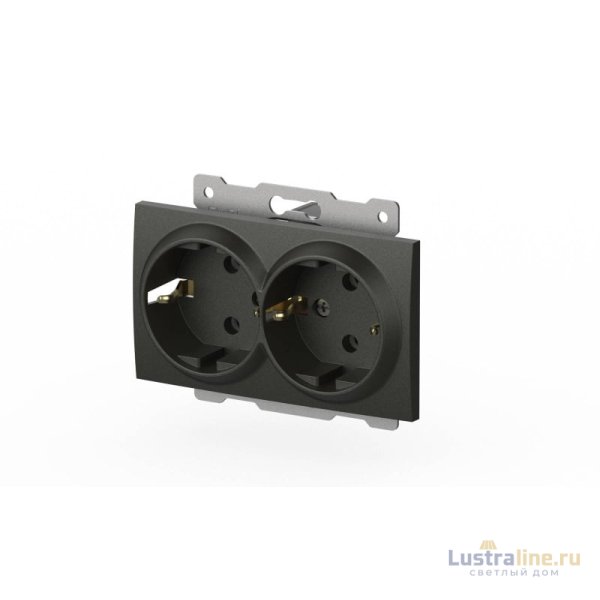 Розетка двухместная с заземлением ELBI Zena Vega 609-011100-907