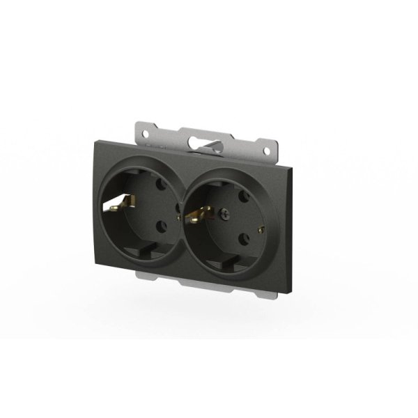 Розетка двухместная с заземлением ELBI Zena Vega 609-011100-907
