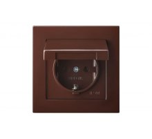 Розетка с заземлением и крышкой Liregus Epsilon 28-1368