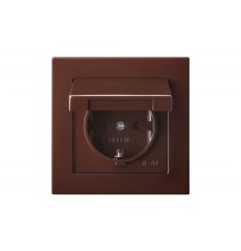 Розетка с заземлением и крышкой Liregus Epsilon 28-1368