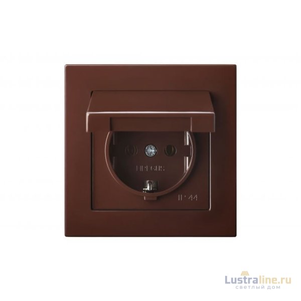 Розетка с заземлением и крышкой Liregus Epsilon 28-1368