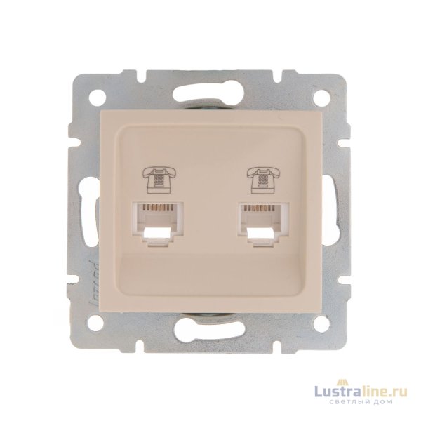 Розетка телефонная двойная евро Lezard Karina 707-0388-138