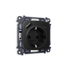 Комплект механизма розетки 2USB A+C 20W (быстрая зарядка) с/з Ambrella Volt Omega MO810010